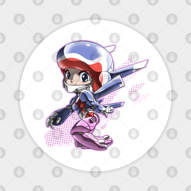 Asplenia Studios SD/Chibi Nene (visor up) Magnet by AspleniaStudios